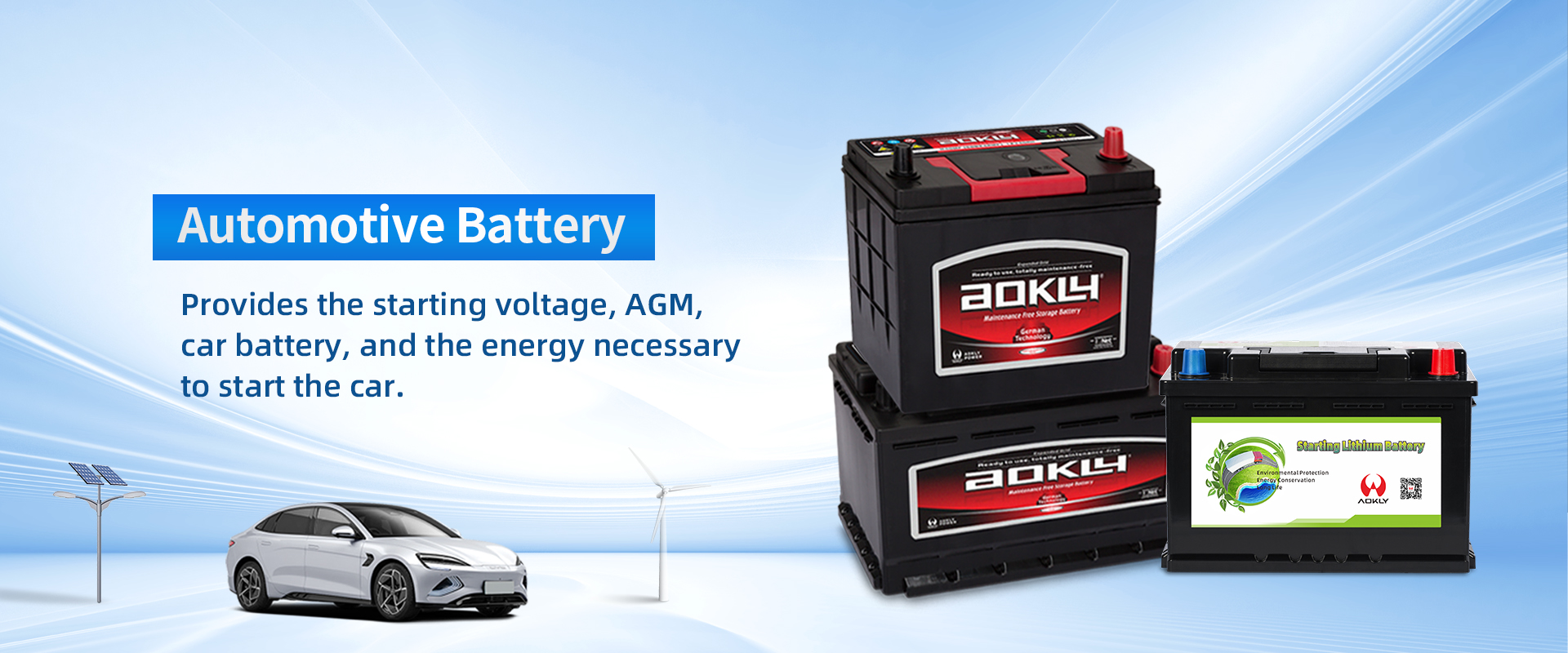 096 100 START STOP AGM 90AH Heavy Duty 12V Car Battery More power than AGM  / EFB